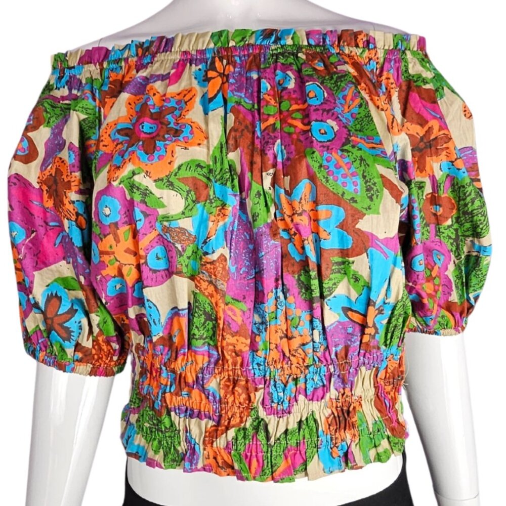 Women's Floral Elastic Top